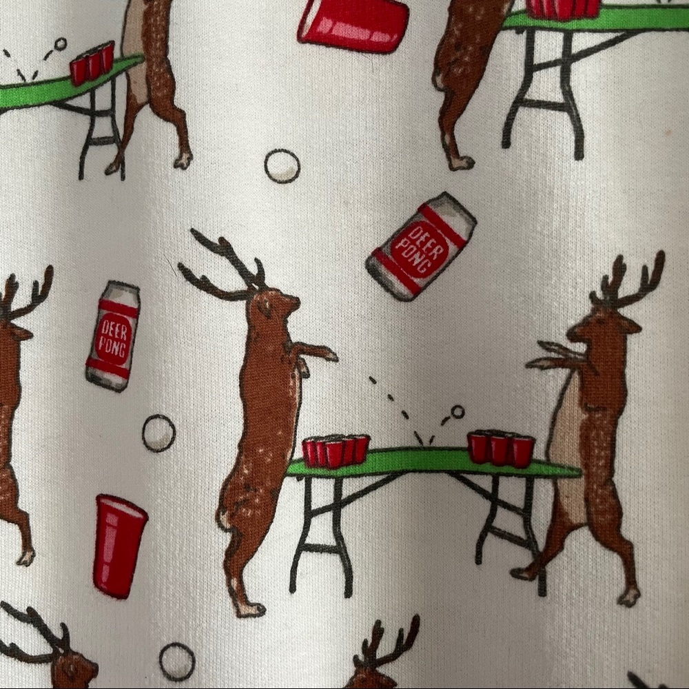 Spencers DEER PONG Ugly Christmas Pullover Sweater - Picture 3 of 5
